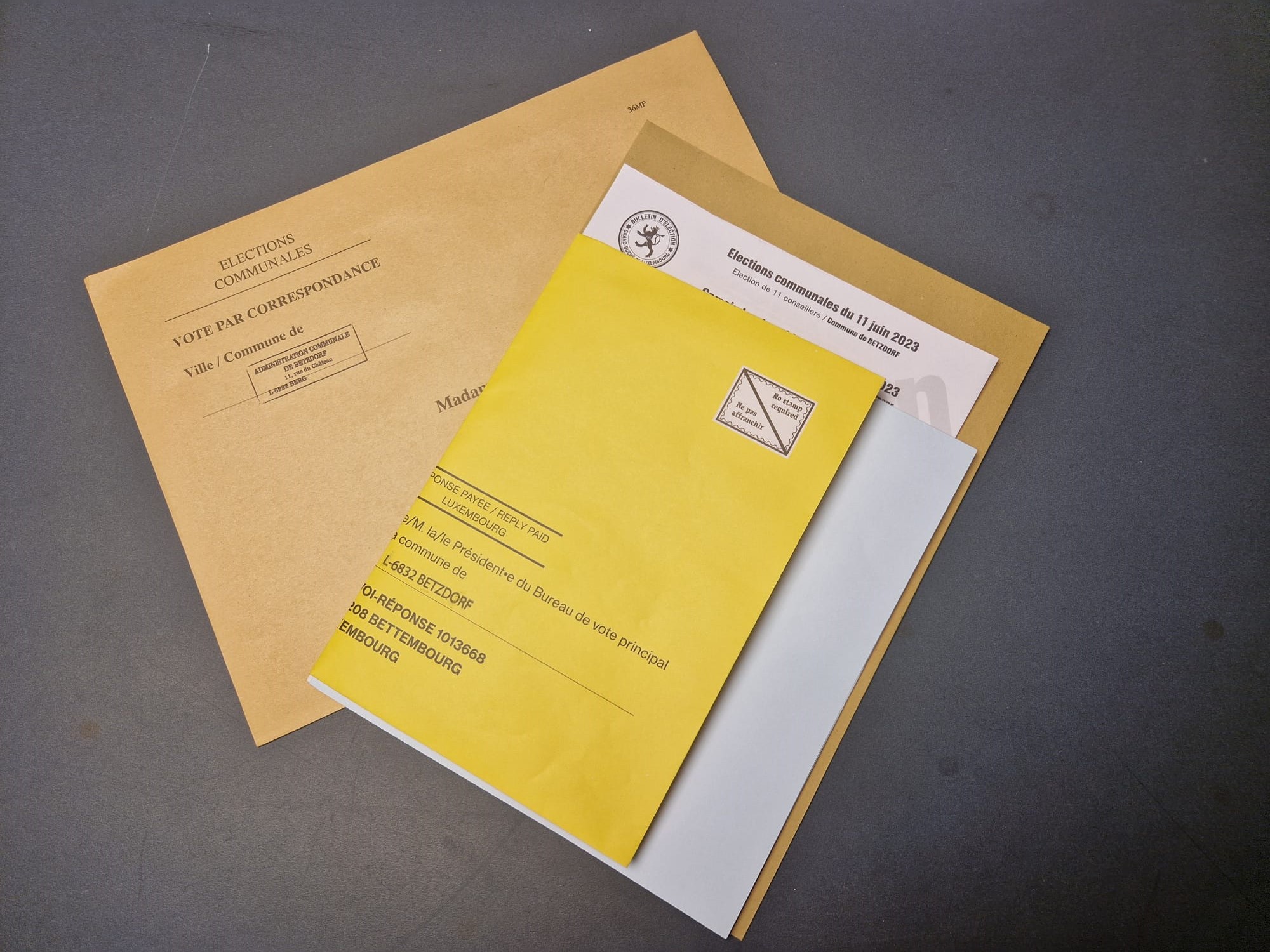 vote par correspondance